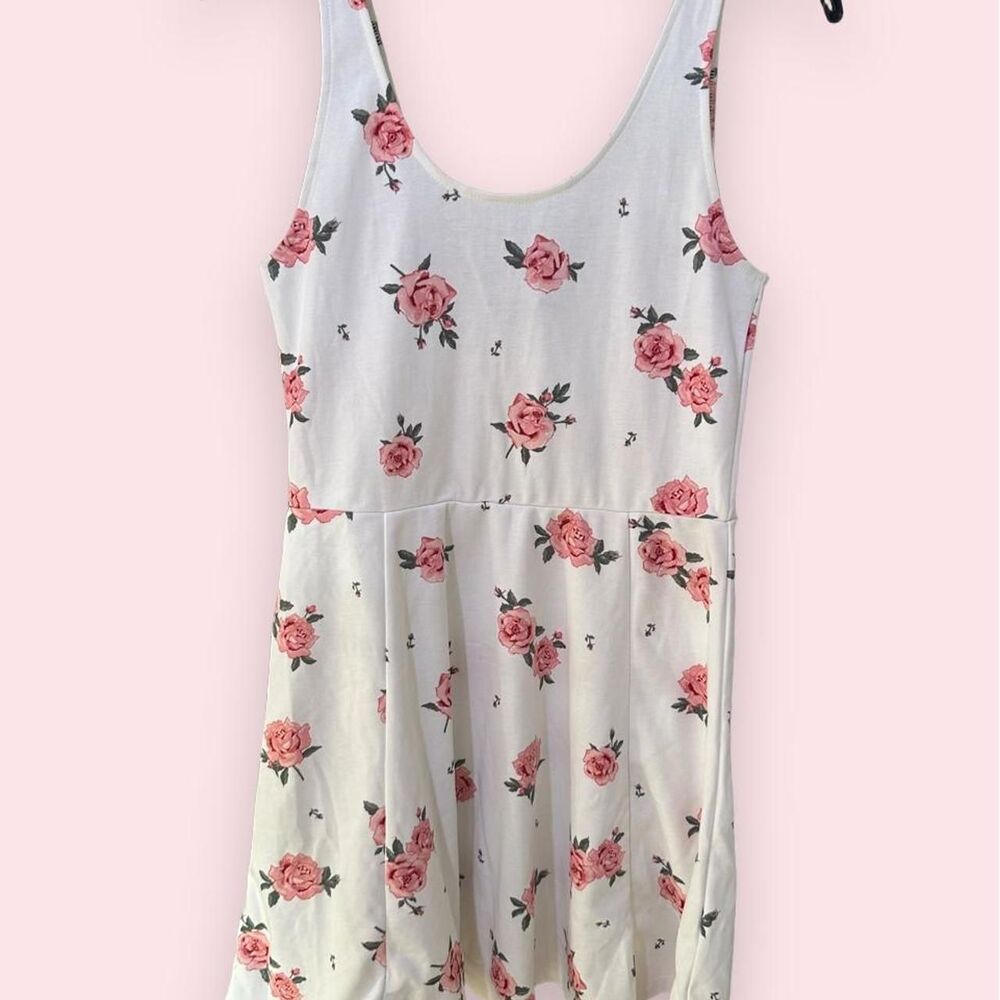 H-m Women's Pink and White Dress